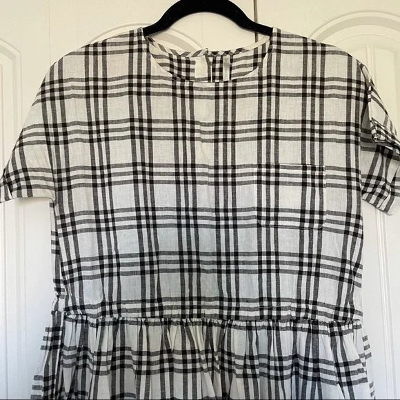Rylee + Cru Black and White Plaid Midi Dress - Picture 2 of 10